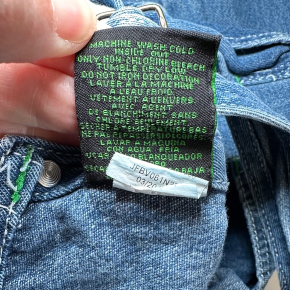 John Deere Denim Bib Overalls Toddler Size 3T  Adjustable Straps Country Farm - Picture 8 of 8